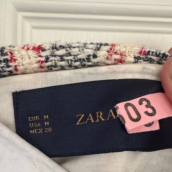 Zara Women's Summer Tweed Striped Jacket - M - Picture 3 of 6